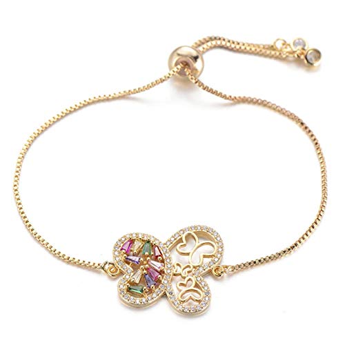KCHSRKHXC Luxus Prinzessin Kubikzirkonia Schmetterling Charm Folie Kette Kristall Frauen Hochzeit Schmuck Schmuck von KCHSRKHXC