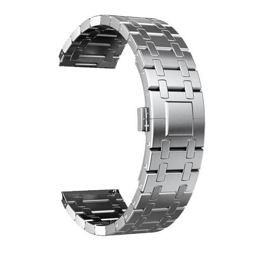 KCHSRKHXC Luxusband aus Edelstahl für Galaxy Watch 5 Pro 40/44mm 42/46mm für GT 2/3 Pro Metal -Gurt 20mm 22 mm Uhrenbandbänder von KCHSRKHXC