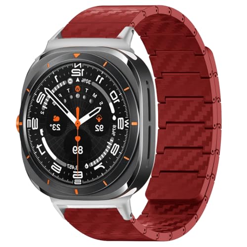 KCHSRKHXC Magnetischer Kohlefasergurt für Galaxy Watch 7 Ultra 47mm Armband Leichtes Uhrenband Galaxy Watch Ultra 47mm Uhrenbandbänder von KCHSRKHXC