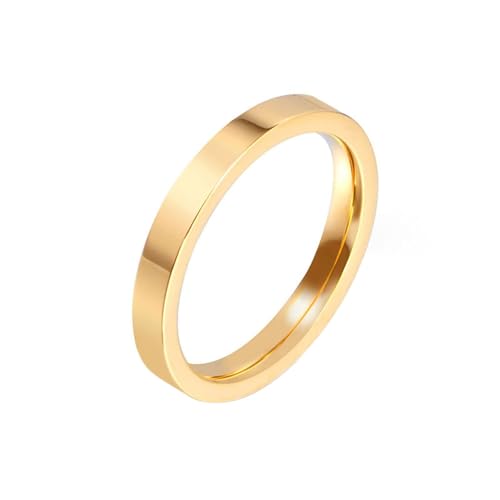 KCHSRKHXC Mens Ring Custom Engraving Rings for Mens Stainless Steel,Round Polished 3MM Men Ring Black Simple Rings for Men von KCHSRKHXC