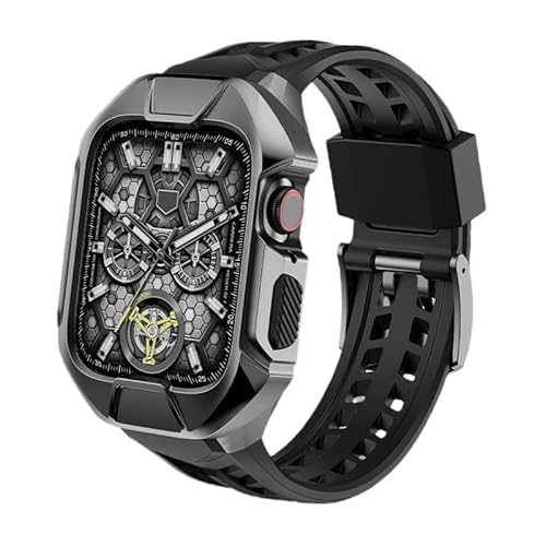 KCHSRKHXC Metal Watch Case Rubber Watch Strap, for 44 mm 45 mm 9 8 7 6 5 4 SE Series Watch Upgrade Silikon Watch Band Metal Protective Case, 44mm, Standard, Standard KCHSRKHXC Metal Watch Case Rubber Watch Strap, for 44 mm 45 mm 9 8 7 6 5 4 SE Series Watch Upgrade Silikon Watch Band Metal Protective Case, 44mm, Standard, Standard von KCHSRKHXC