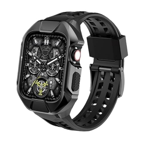 KCHSRKHXC Metal Watch Case Rubber Watch Strap, for 44 mm 45 mm 9 8 7 6 5 4 SE Series Watch Upgrade Silikon Watch Band Metal Protective Case, 45mm, Standard, Standard KCHSRKHXC Metal Watch Case Rubber Watch Strap, for 44 mm 45 mm 9 8 7 6 5 4 SE Series Watch Upgrade Silikon Watch Band Metal Protective Case, 45mm, Standard, Standard von KCHSRKHXC