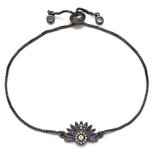 KCHSRKHXC Multicoly Cubic Zirkonia Sun Charme weibliche Slider -Kette und Modeschmuck Geschenk von KCHSRKHXC