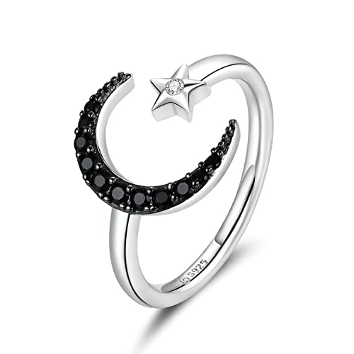 KCHSRKHXC Mysterious Star & Moon Finger Rings For Women Adjustable Free Size Fine Jewelry KCHSRKHXC Mysterious Star & Moon Finger Rings For Women Adjustable Free Size Fine Jewelry von KCHSRKHXC