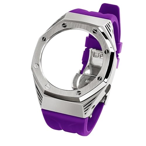 KCHSRKHXC Neues Gen4 GA2100 Modification Kit Metal Hülle Lünette Rahmen für GA2110 GAB2100 Metall Gummi -Uhrengurtzubehör von KCHSRKHXC