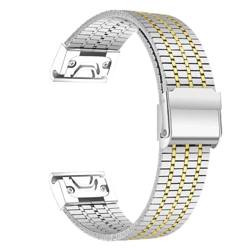 KCHSRKHXC Quick Fit Stainless Steel Strap for Watch Fenix 6 7 Pro 5 Plus 5s 6s 7s No Gaps 26mm 22mm 3HR 945 Curved End Metal Band Watch Strap KCHSRKHXC Quick Fit Stainless Steel Strap for Watch Fenix 6 7 Pro 5 Plus 5s 6s 7s No Gaps 26mm 22mm 3HR 945 Curved End Metal Band Watch Strap von KCHSRKHXC