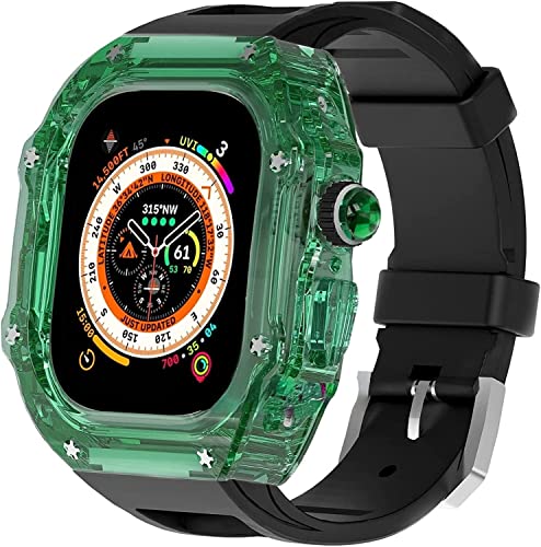 KCHSRKHXC RM Modification Kit Clear Case mit Band , für Ultra 49 mm , vollständig transparente Abdeckung und Gurt -Mod -Set , für iWatch 8 7 6 5 4 SE Upgrade und Austausch des Uhrengurtes ersetzen KCHSRKHXC RM Modification Kit Clear Case mit Band , für Ultra 49 mm , vollständig transparente Abdeckung und Gurt -Mod -Set , für iWatch 8 7 6 5 4 SE Upgrade und Austausch des Uhrengurtes ersetzen von KCHSRKHXC