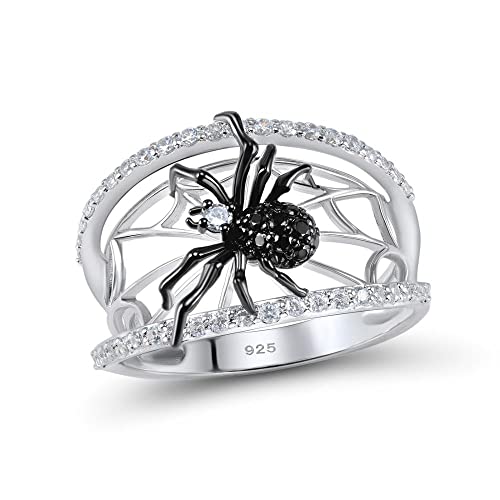 KCHSRKHXC Ring für Frauen einzigartige Ringe empfindliche schwarze Ring -Trendy -Partyschmuck von KCHSRKHXC