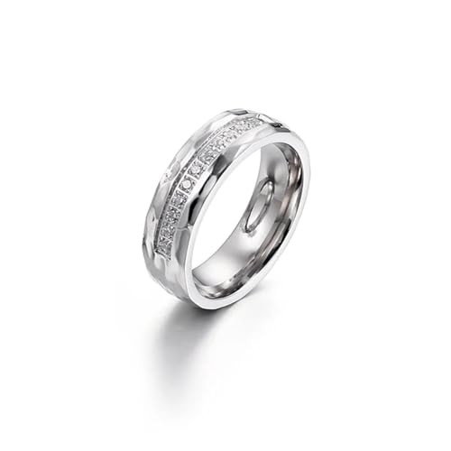 KCHSRKHXC Ringe Ring Schmuck Frauen Männer einfache romantische Hochzeit für Frauen/Männer Kubikzirkon Charme Paar Mode Schmuck Engagement von KCHSRKHXC