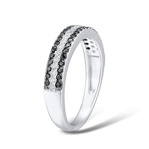 KCHSRKHXC Ringe für Frauen reine schwarze spinell weiße kubische zirkonias tägliche kleidung fein juwelry KCHSRKHXC Ringe für Frauen reine schwarze spinell weiße kubische zirkonias tägliche kleidung fein juwelry von KCHSRKHXC