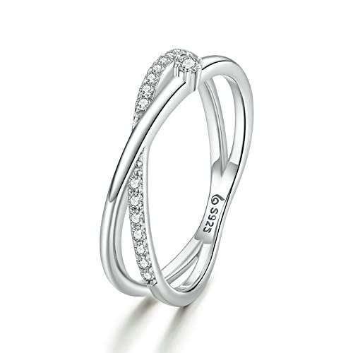 KCHSRKHXC Rings Intertwined Lines Finger For Women Fine Jewelry Plated von KCHSRKHXC