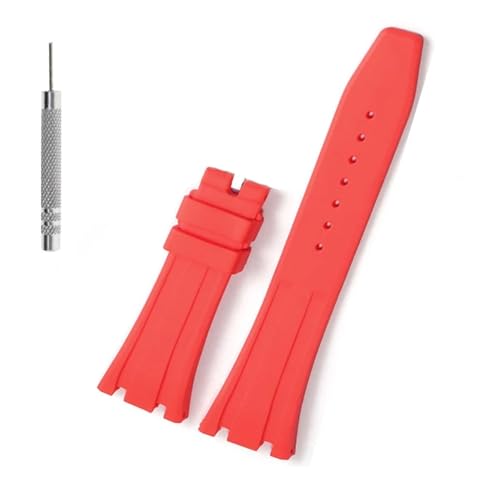 KCHSRKHXC Rubber Uhrengurt 27mm Uhrenband für AP 15703 26470 So Royal Oak Offshore Männer Sportuhr Armband von KCHSRKHXC