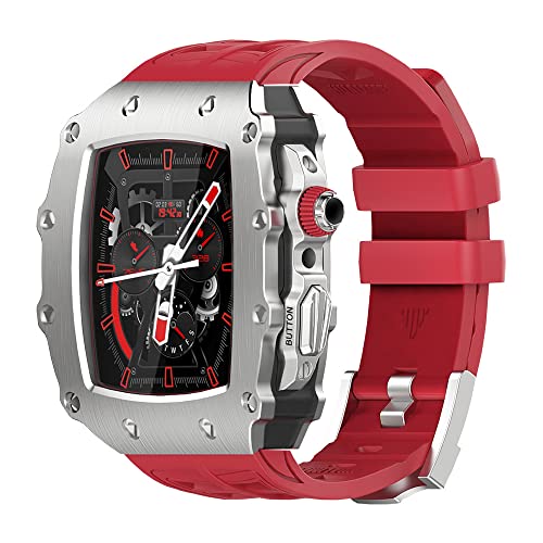 KCHSRKHXC Rubber Uhrengurt Metallkoffer Assembler-Kit , für 9 8 7 45mm 6 5 4 Se 44mm Uhr Ersetzen Sie Anti-Fall Cool Sport Armband Männer Frauen Fashion Watch Band Set KCHSRKHXC Rubber Uhrengurt Metallkoffer Assembler-Kit , für 9 8 7 45mm 6 5 4 Se 44mm Uhr Ersetzen Sie Anti-Fall Cool Sport Armband Männer Frauen Fashion Watch Band Set von KCHSRKHXC