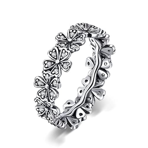 KCHSRKHXC Stackable Daisy Flower Finger Rings For Women Wedding Jewelry KCHSRKHXC Stackable Daisy Flower Finger Rings For Women Wedding Jewelry von KCHSRKHXC
