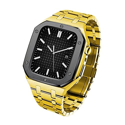 KCHSRKHXC Stainless Steel Metal Watch Case And Band Bezel Modification Kit Set,For Band Series 9 8 7 45mm 6 5 4 SE 44mm Series Upgrade Refit Watch Strap KCHSRKHXC Stainless Steel Metal Watch Case And Band Bezel Modification Kit Set,For Band Series 9 8 7 45mm 6 5 4 SE 44mm Series Upgrade Refit Watch Strap von KCHSRKHXC
