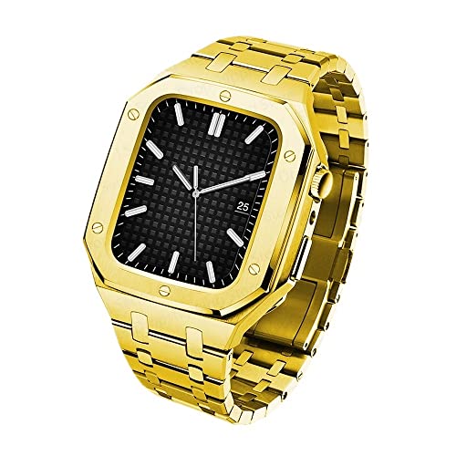 KCHSRKHXC Stainless Steel Metal Watch Case And Band Bezel Modification Kit Set,For Band Series 9 8 7 45mm 6 5 4 SE 44mm Series Upgrade Refit Watch Strap KCHSRKHXC Stainless Steel Metal Watch Case And Band Bezel Modification Kit Set,For Band Series 9 8 7 45mm 6 5 4 SE 44mm Series Upgrade Refit Watch Strap von KCHSRKHXC