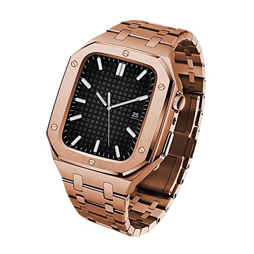 KCHSRKHXC Stainless Steel Metal Watch Case And Band Bezel Modification Kit Set,For Band Series 9 8 7 45mm 6 5 4 SE 44mm Series Upgrade Refit Watch Strap KCHSRKHXC Stainless Steel Metal Watch Case And Band Bezel Modification Kit Set,For Band Series 9 8 7 45mm 6 5 4 SE 44mm Series Upgrade Refit Watch Strap von KCHSRKHXC