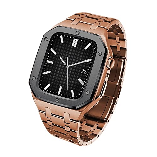 KCHSRKHXC Stainless Steel Metal Watch Case And Band Bezel Modification Kit Set,For Band Series 9 8 7 45mm 6 5 4 SE 44mm Series Upgrade Refit Watch Strap KCHSRKHXC Stainless Steel Metal Watch Case And Band Bezel Modification Kit Set,For Band Series 9 8 7 45mm 6 5 4 SE 44mm Series Upgrade Refit Watch Strap von KCHSRKHXC