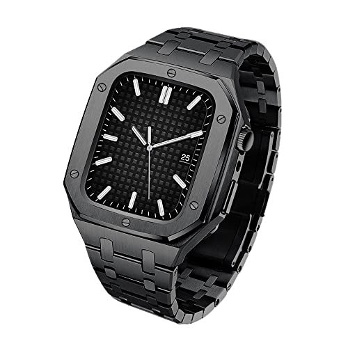 KCHSRKHXC Stainless Steel Metal Watch Case And Band Bezel Modification Kit Set,For Band Series 9 8 7 45mm 6 5 4 SE 44mm Series Upgrade Refit Watch Strap KCHSRKHXC Stainless Steel Metal Watch Case And Band Bezel Modification Kit Set,For Band Series 9 8 7 45mm 6 5 4 SE 44mm Series Upgrade Refit Watch Strap von KCHSRKHXC