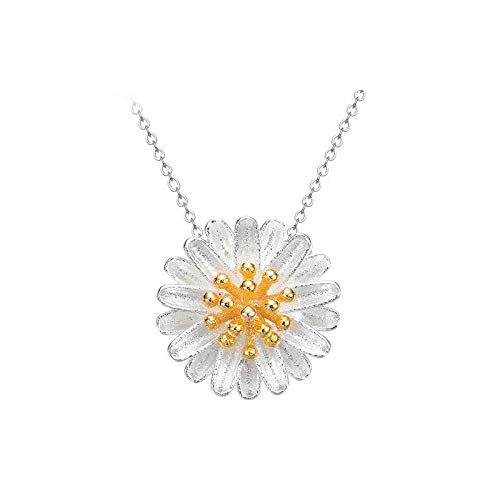 KCHSRKHXC Sterling Silver Silver Pendants & Necklaces Daisy Necklace Jewelry Collar Shipping Wedding Birthday Gift von KCHSRKHXC