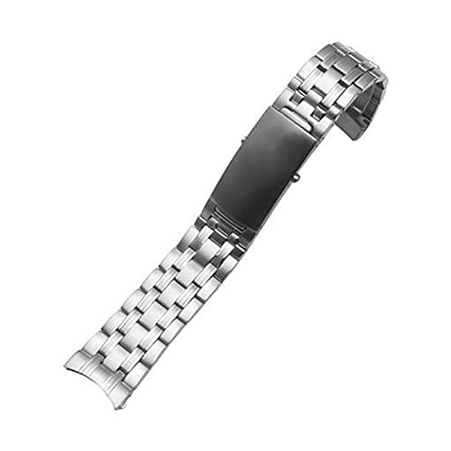 KCHSRKHXC Uhrenarmband für Herren, 18 mm, 20 mm, 22 mm, Zubehör, Edelstahl, für Sportarmband mit Schnellverschluss, 3Beads Silvery, Standard, Standard von KCHSRKHXC