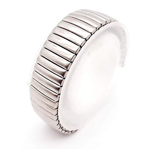 KCHSRKHXC Uhrengurt 12 14 16 18 20 22 mm Stretchausdehnung Edelstahlteile Band Silber Metall Armbänder Accessoires Armband von KCHSRKHXC