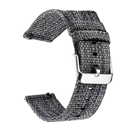 KCHSRKHXC Uhrengurt 22 mm 20 mm Nylon Uhrengurt 22 mm Schnellschachtband 18 mm 20 mm (grau, 20 mm) von KCHSRKHXC