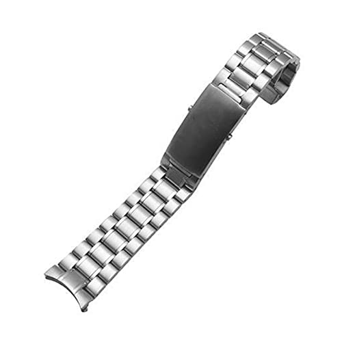 KCHSRKHXC Watch -Gurt Massive Edelstahl Ersatz atmungsaktives Schnellfreisetzarmband 18mm 20 mm 22 mm Silber Silber von KCHSRKHXC