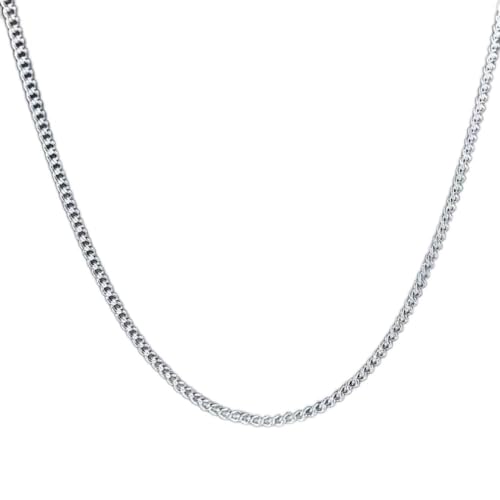 KCHSRKHXC Women's 2mm Side Chain 16" 18" 20" 22" 24" Short Long Fit Charms s von KCHSRKHXC