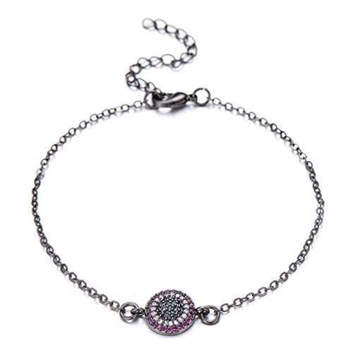 KCHSRKHXC exquisites böses Eye Charm Multi Cubic Zirconia Kette Link für Frauen Ladies Fashion Schmuck Geburtstag Geschenk von KCHSRKHXC