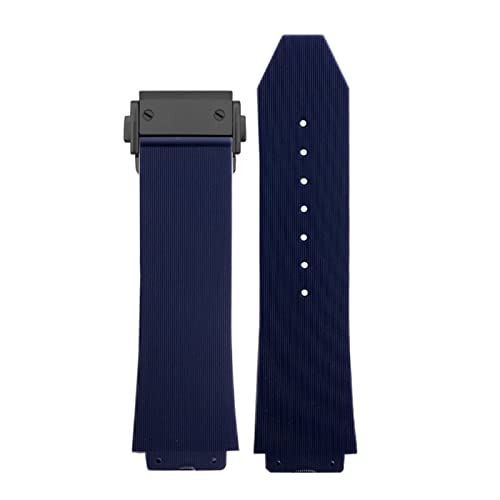 KCHSRKHXC for Big Bang Silicone Watch Band 26mm*19mm 25mm*17mm Waterproof Watch Strap Watch Rubber Watch Bracelet (Color : 2 Black-No Buckle, Size : 25-17mm) von KCHSRKHXC