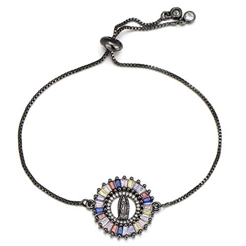 KCHSRKHXC glänzende Prinzessin Quadrat Kubikzirkonia Kristall Schlange Form runder Charme Frauen Frauen Schmuck einstellbar von KCHSRKHXC