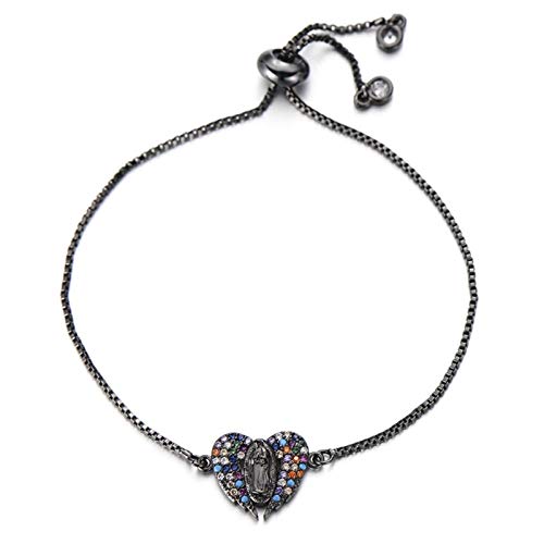 KCHSRKHXC leer Engelsflügel mehrfarbiger Kubikzirkonien einstellbare Zirkonia Reißverschluss Kette Frauen Schmuck von KCHSRKHXC