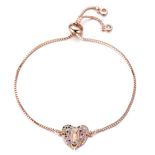 KCHSRKHXC leer Engelsflügel mehrfarbiger Kubikzirkonien einstellbare Zirkonia Reißverschluss Kette Frauen Schmuck von KCHSRKHXC