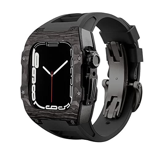 Luxus Fluor Gummi Uhrenarmband Kohlefaser Gehäuseabdeckung mod kit, für 8 7 6 5 4 SE 44mm 45mm Serie Uhr ersetzen Uhrenbeutel Armband Teile, 44MM, standard, Standard Luxus Fluor Gummi Uhrenarmband Kohlefaser Gehäuseabdeckung mod kit, für 8 7 6 5 4 SE 44mm 45mm Serie Uhr ersetzen Uhrenbeutel Armband Teile, 44MM, standard, Standard von KCHSRKHXC