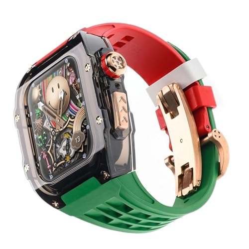 Ultra 49mm RM Glacier Transparent Watch Hülle Gummi -Uhr -Gurt -Mod -Kit ， für Ultra 8 7 6 5 4 Se 45mm 44mm 49mm Modification Kit Kit von KCHSRKHXC