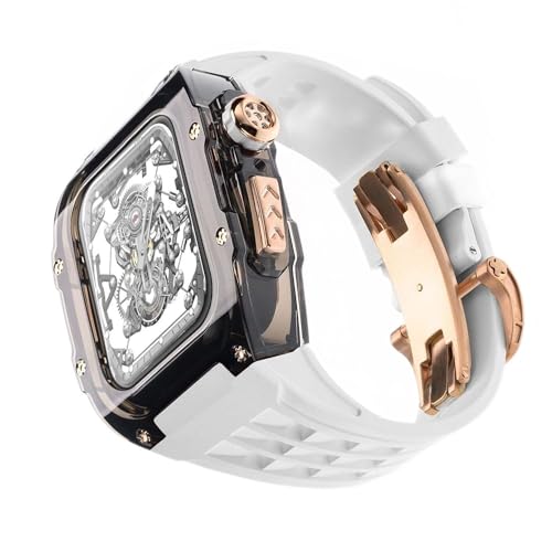 Ultra 49mm RM Glacier Transparent Watch Hülle Gummi -Uhr -Gurt -Mod -Kit ， für Ultra 8 7 6 5 4 Se 45mm 44mm 49mm Modification Kit Kit von KCHSRKHXC