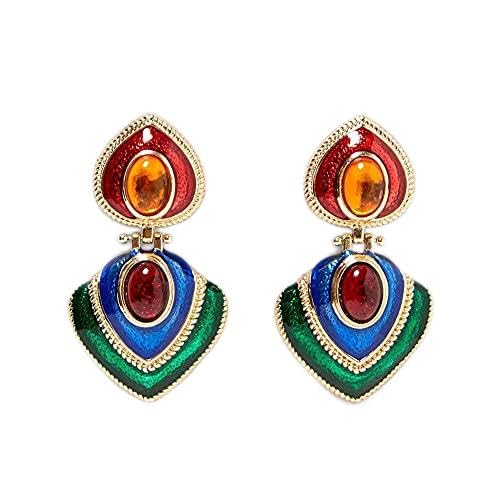 WQHPLMD -Harzohrringe für Damen Mode Hochzeit Schmuck Boho Stil elegant glänzender Acrylpersonalisierte Ohrringe Weihnachten von KCHSRKHXC