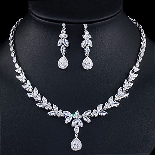 Zirkonia gelbe Bräute Hochzeit Schmuck Set für Frauen Partykleid Schmucksets Sets von KCHSRKHXC