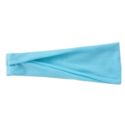 Einfarbiges dehnbares Haarband for Damen, Yoga-Stirnband, Turban, Make-up-Haarband, Kopfbedeckung, Haar-Accessoire (Color : 10, Size : 22.5x10cm) von KCHYCV