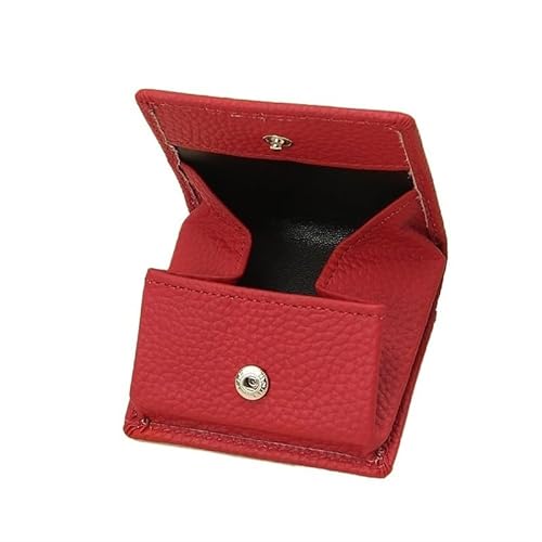 KCHYCV Brieftasche Kurze Mini-Schnalle Herren-Geldbörse Münzbörse Damen-Kartenhalter Münz-Aufbewahrungstasche (Color : Red) von KCHYCV