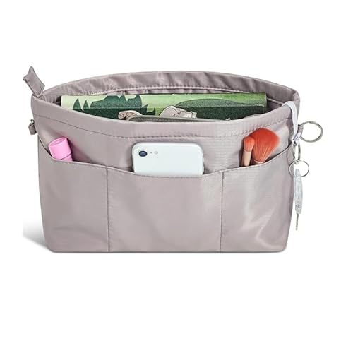 KCHYCV Handtaschen Nylon Taschen Organizer Tasche Organizer Taschen Innentaschen for mit Schlüsselanhänger(Gray,XL) von KCHYCV