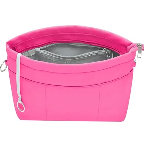KCHYCV Handtaschen Nylon Taschen Organizer Tasche Organizer Taschen Innentaschen for mit Schlüsselanhänger(Pink,L) von KCHYCV