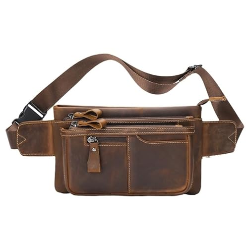 KCHYCV Herren-Hüfttasche Aus Echtem Leder, Langlebig Und Praktisch, Mehrere Taschen Und Fächer, Sicherer Reißverschluss, Angenehm Zu Tragen, Geeignet for Reisen Und Den Täglichen Gebrauch KCHYCV Herren-Hüfttasche Aus Echtem Leder, Langlebig Und Praktisch, Mehrere Taschen Und Fächer, Sicherer Reißverschluss, Angenehm Zu Tragen, Geeignet for Reisen Und Den Täglichen Gebrauch von KCHYCV