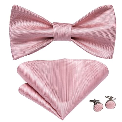 KCHYCV Men's Tie & Cufflinks Set Premium Silk Tie with Pocket Square & Cufflinks Elegant Mens Accessories Gift Set for Formal Weddings & Business Classic Design with Patterns(LH-2043) von KCHYCV