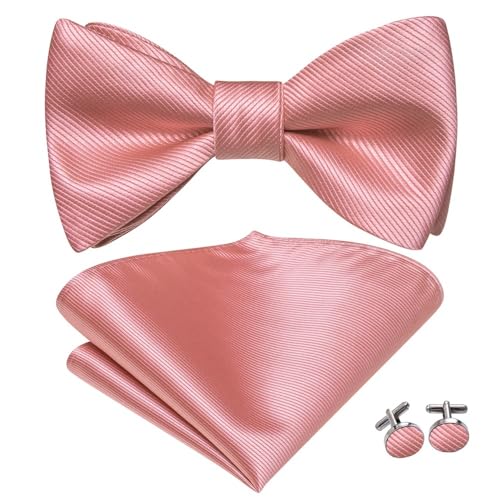 KCHYCV Men's Tie & Cufflinks Set Premium Silk Tie with Pocket Square & Cufflinks Elegant Mens Accessories Gift Set for Formal Weddings & Business Classic Design with Patterns(LH-2073) von KCHYCV