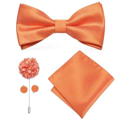 Herren-Krawatten- und Manschettenknöpfe-Set, hochwertige Seidenkrawatte mit Einstecktuch und Manschettenknöpfen, elegantes Herren-Accessoire-Geschenkset for formelle Hochzeiten und Business, klassisch von KCHYCV