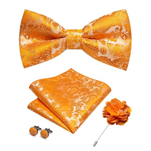 Herren-Krawatten- und Manschettenknöpfe-Set, hochwertige Seidenkrawatte mit Einstecktuch und Manschettenknöpfen, elegantes Herren-Accessoire-Geschenkset for formelle Hochzeiten und Business, klassisch von KCHYCV