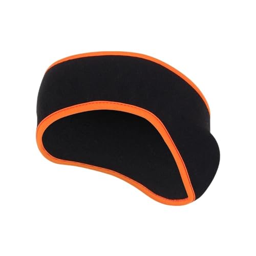 Mädchen Fleece Ohr Abdeckung Ohrenschützer Stirnband Winter Schweißband Ohr Wärmer for Männer Frauen Laufen Skifahren Outdoor Sport Haar Schweiß (Color : Black Orange) von KCHYCV