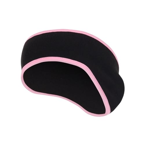 Mädchen Fleece Ohr Abdeckung Ohrenschützer Stirnband Winter Schweißband Ohr Wärmer for Männer Frauen Laufen Skifahren Outdoor Sport Haar Schweiß (Color : Black Pink) von KCHYCV